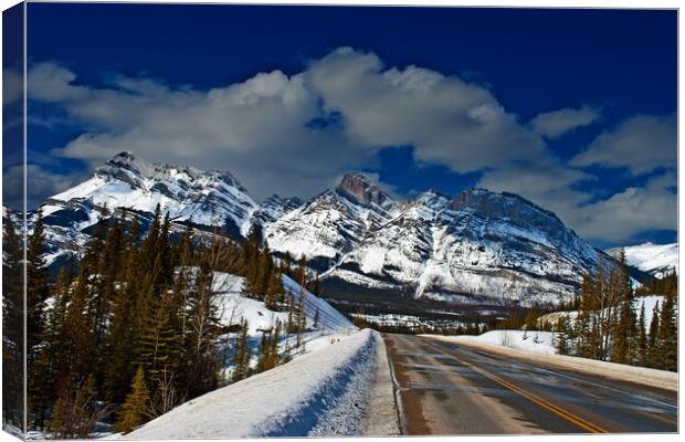 Icefields Parkway Canadian Rockies Canada Canvas Print by Andy Evans Photos