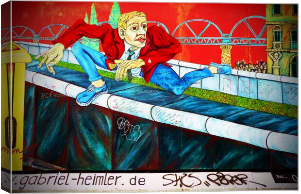 Vibrant Graffiti on Berlin Wall Canvas Print by Andy Evans Photos