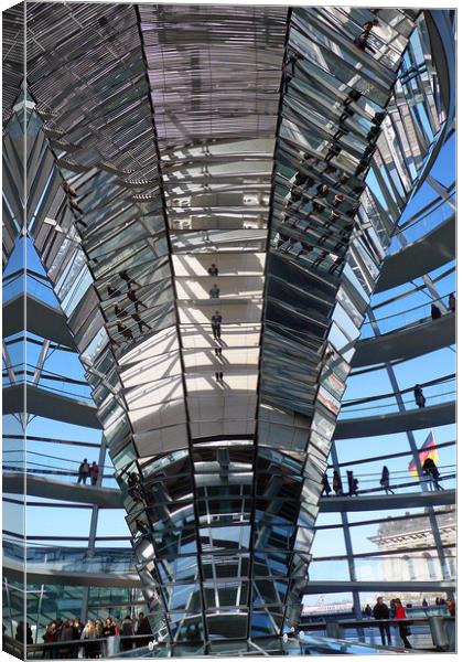 Reichstag Dome German Bundestag Berlin Germany Canvas Print by Andy Evans Photos