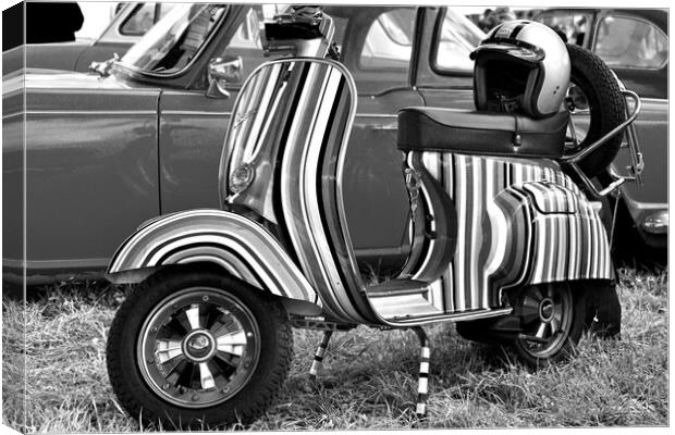 Vespa Piaggio Scooter Motorbike Canvas Print by Andy Evans Photos