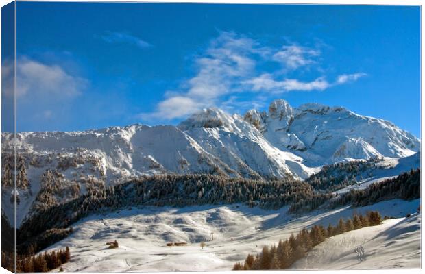 Courchevel 3 Valleys French Alps France Canvas Print by Andy Evans Photos