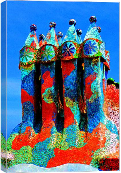 Casa Batllo Barcelona Spain Canvas Print by Andy Evans Photos