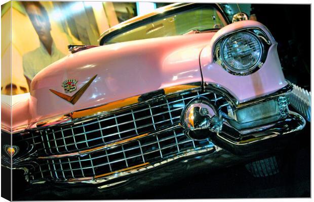 Elvis Presley Pink Cadillac Motor Car Canvas Print by Andy Evans Photos