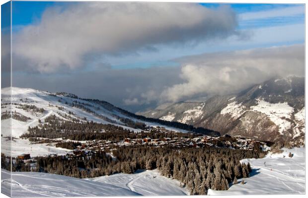 Courchevel 1850 Three Valleys French Alps France Canvas Print by Andy Evans Photos