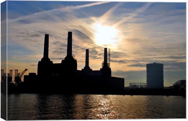 Battersea Power Station River Thames London Canvas Print by Andy Evans Photos