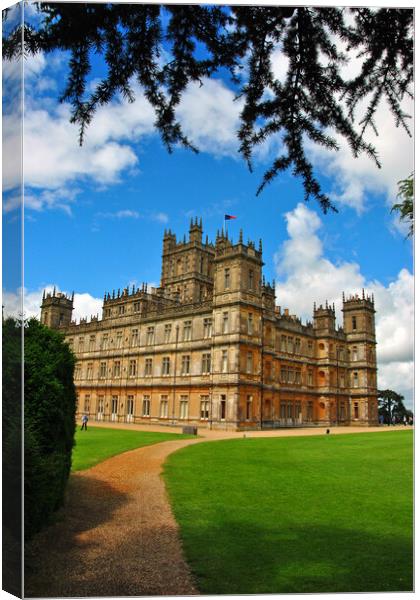 Highclere Castle Downton Abbey England United Kingdom Canvas Print by Andy Evans Photos