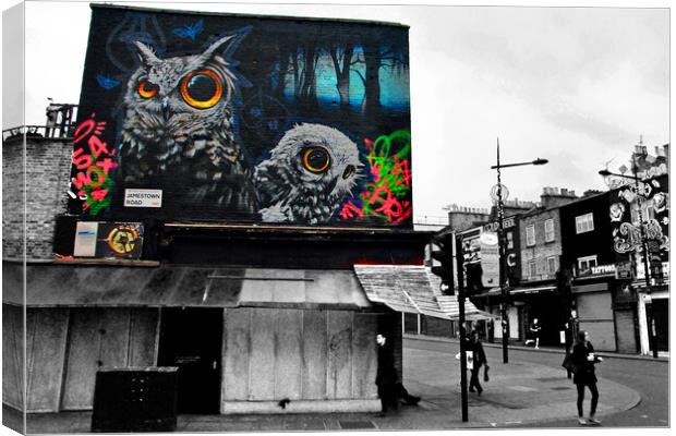 Graffiti Street Art Camden Town London Canvas Print by Andy Evans Photos