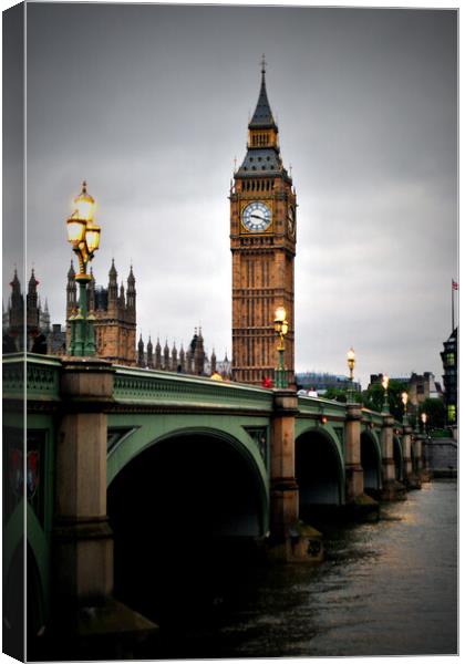Big Ben Queen Elizabeth Tower Westminster Bridge Canvas Print by Andy Evans Photos