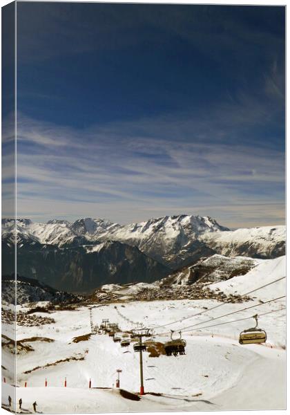 Alpe d'Huez Vaujany French Alps France Canvas Print by Andy Evans Photos