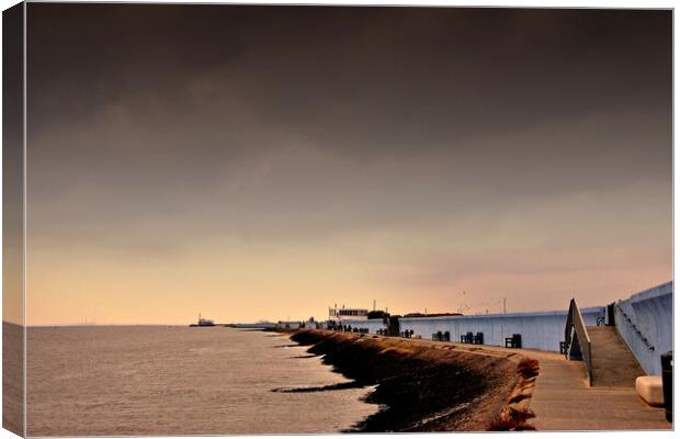 Tranquil Concord Beach, Canvey Island Canvas Print by Andy Evans Photos