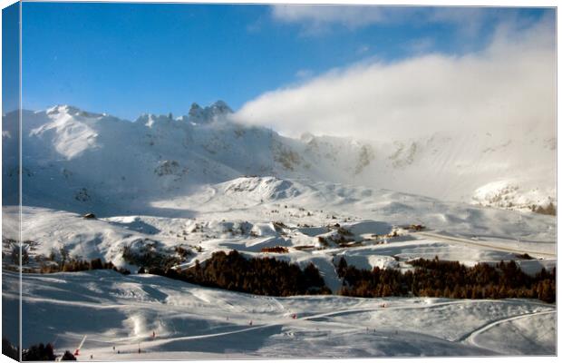 Courchevel 1850 3 Valleys French Alps France Canvas Print by Andy Evans Photos