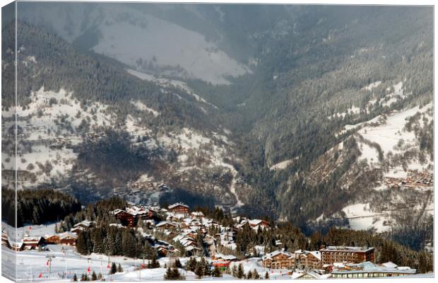 Courchevel 1850 3 Valleys French Alps France Canvas Print by Andy Evans Photos