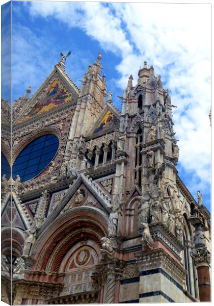 Siena Cathedral Tuscany Italy Canvas Print by Andy Evans Photos