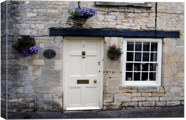 Cotswolds Cottage Tetbury Gloucestershire England Canvas Print by Andy Evans Photos