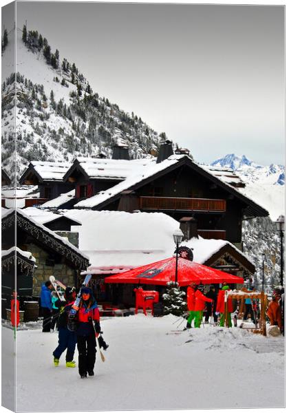 Les Arcs Arc 1950 French Alps France Canvas Print by Andy Evans Photos