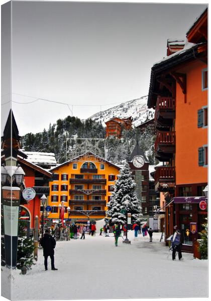 Les Arcs Arc 1950 French Alps France Canvas Print by Andy Evans Photos