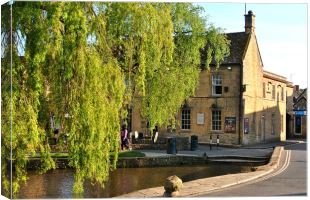 Old Manse Hotel Bourton on the Water Cotswolds Canvas Print by Andy Evans Photos