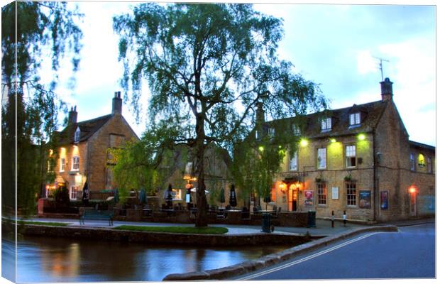 Old Manse Hotel Bourton on the Water Cotswolds Canvas Print by Andy Evans Photos