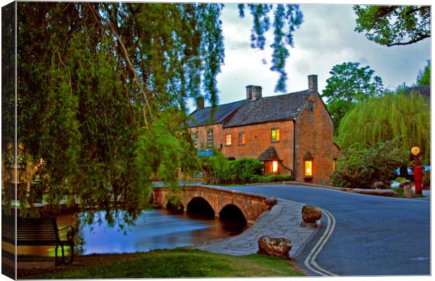 Bourton On The Water Cotswolds England Canvas Print by Andy Evans Photos