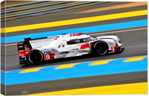 Audi R18 E-Tron Quattro Sports Car Canvas Print by Andy Evans Photos