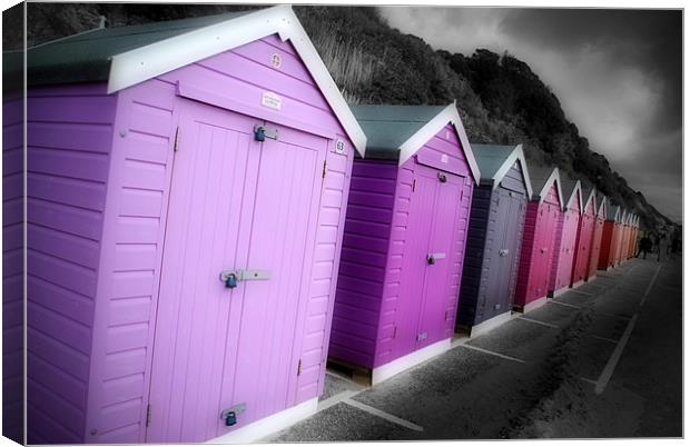Bournemouth Beach Huts Canvas Print by Andy Evans Photos