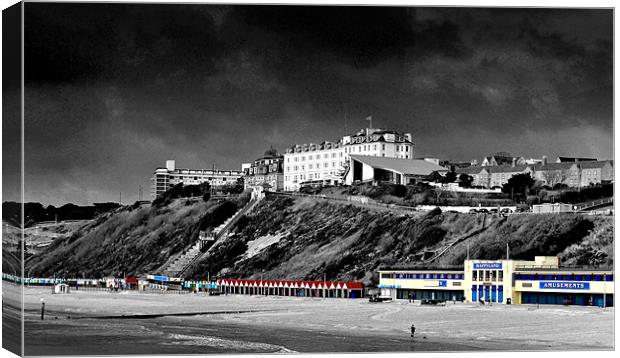 Bournemouth Beach and the West Cliff Canvas Print by Andy Evans Photos