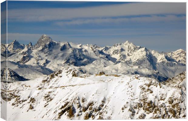 Montgenevre French Alps France Canvas Print by Andy Evans Photos