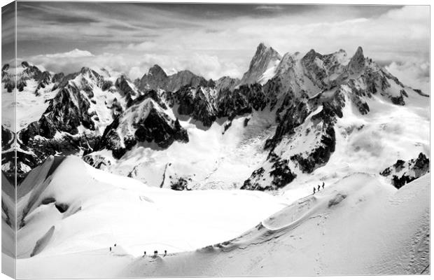 Chamonix Mont Blanc Massif France Canvas Print by Andy Evans Photos
