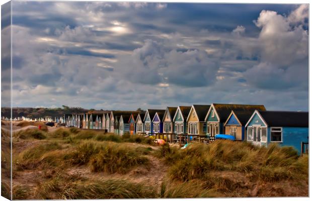 Beach huts Hengistbury Head Dorset Canvas Print by Andy Evans Photos