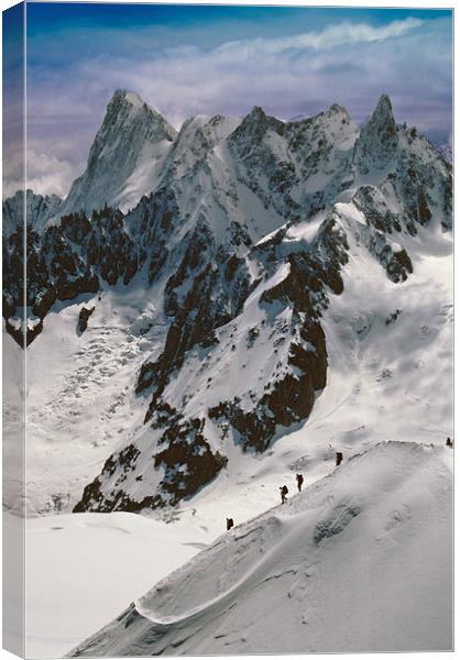 Chamonix Mont Blanc Massif France Canvas Print by Andy Evans Photos