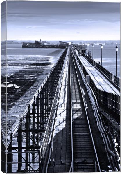 Southend Pier Essex England Canvas Print by Andy Evans Photos