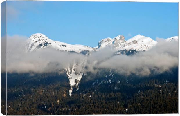 French Alps La Tania Courchevel 3 Valleys France Canvas Print by Andy Evans Photos