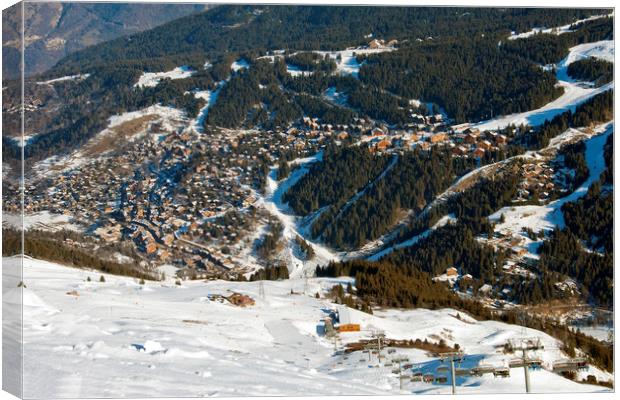 Meribel Les Trois Vallees France Canvas Print by Andy Evans Photos