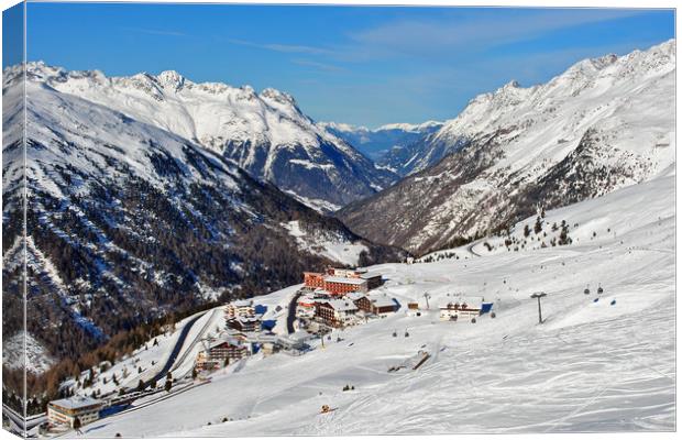 Hochgurgl Otztal Tyrol Austrian Alps Austria Canvas Print by Andy Evans Photos