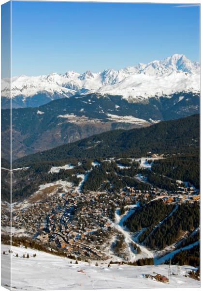 Majestic Mont Blanc and Meribel Canvas Print by Andy Evans Photos