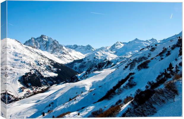 Meribel Mottaret 3 Valleys French Alps France Canvas Print by Andy Evans Photos