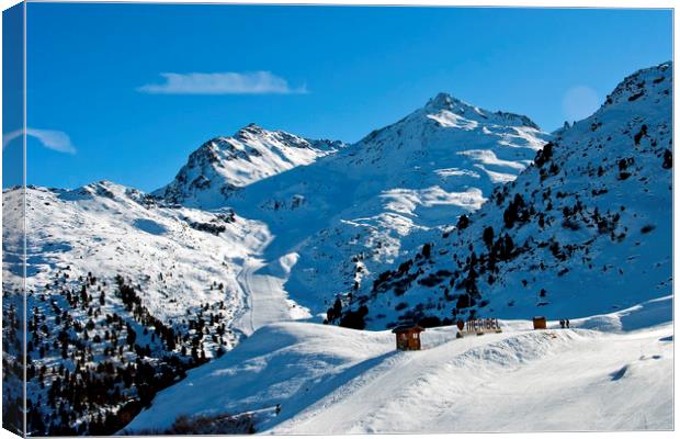 Meribel Mottaret Mont Vallon French Alps Canvas Print by Andy Evans Photos