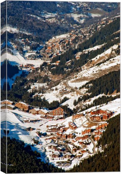 Meribel Mottaret 3 Valleys French Alps France Canvas Print by Andy Evans Photos