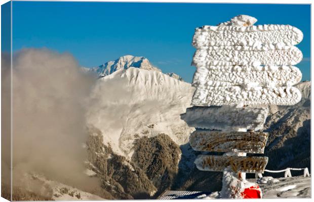 Mont Blanc Courchevel French Alps France Canvas Print by Andy Evans Photos