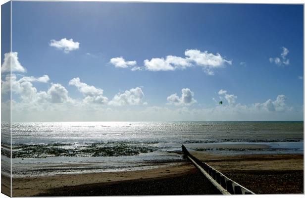 Angmering on Sea East Preston West Sussex Canvas Print by Andy Evans Photos