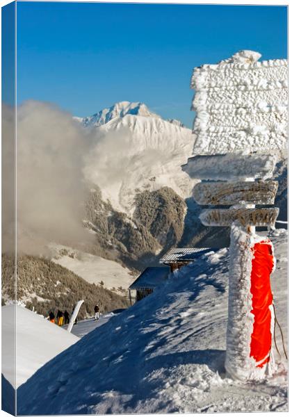 Mont Blanc Courchevel French Alps France Canvas Print by Andy Evans Photos