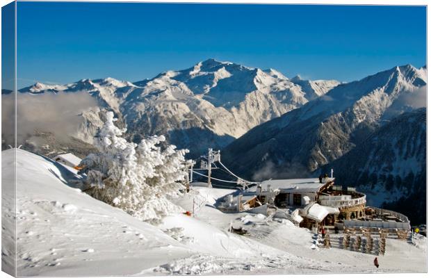 Courchevel La Tania 3 Valleys French Alps France Canvas Print by Andy Evans Photos