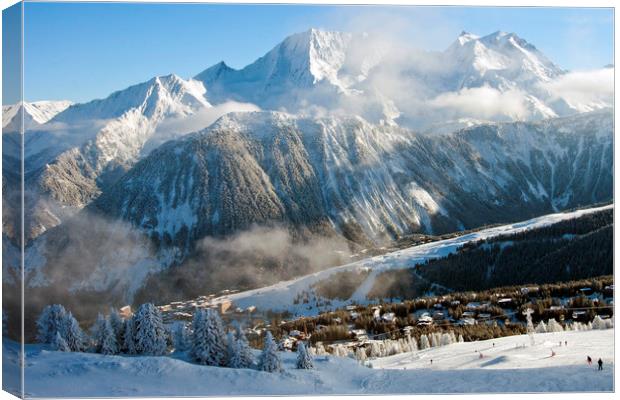 Courchevel 1850 3 Valleys ski area French Alps Fra Canvas Print by Andy Evans Photos