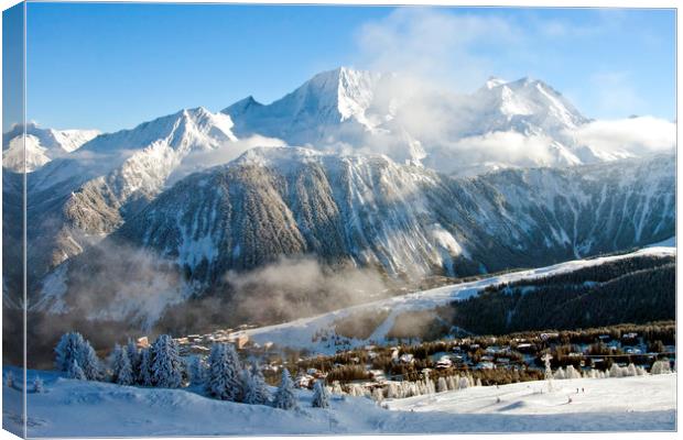 Courchevel 1850 3 Valleys ski area French Alps  Canvas Print by Andy Evans Photos
