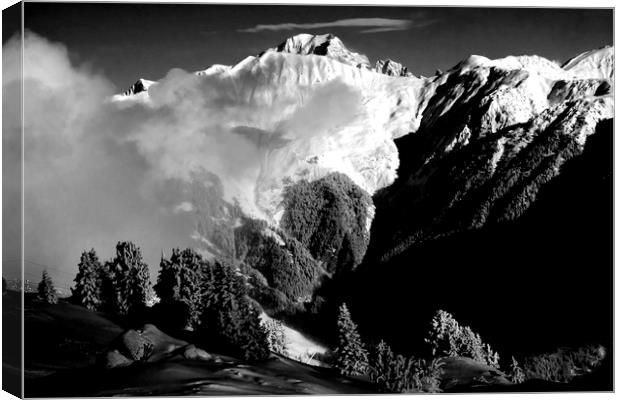 Courchevel 1850 3 Valleys Mont Blanc Alps France Canvas Print by Andy Evans Photos