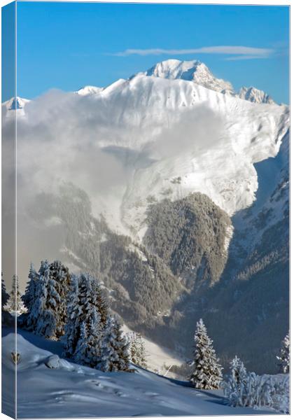 Courchevel 1850 Mont Blanc French Alps France Canvas Print by Andy Evans Photos