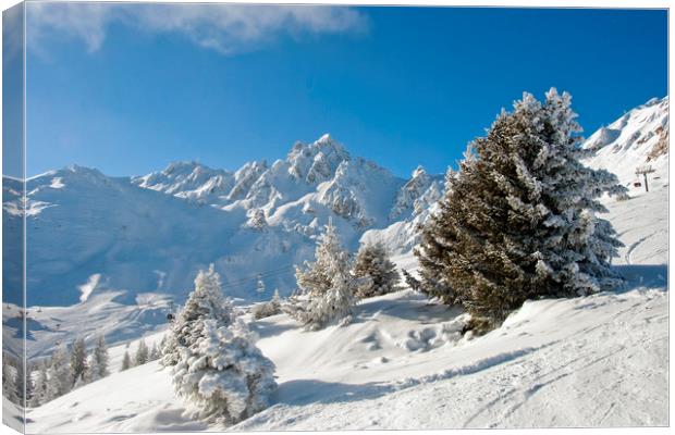 Courchevel 1850 3 Valleys French Alps France Canvas Print by Andy Evans Photos