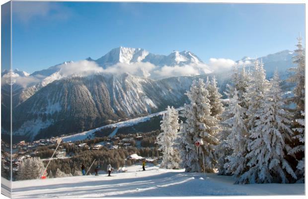 Courchevel 1850 3 Valleys French Alps France Canvas Print by Andy Evans Photos