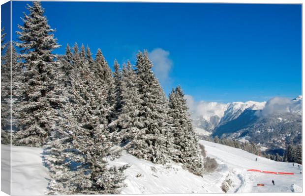 Winter Wonderland in the French Alps Canvas Print by Andy Evans Photos