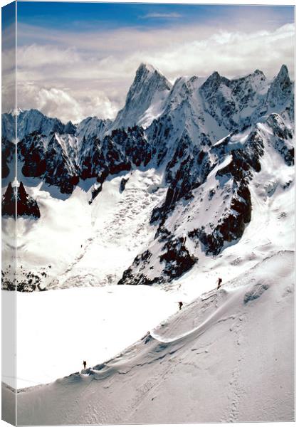 Chamonix Aiguille du Midi Mont Blanc Massif Canvas Print by Andy Evans Photos